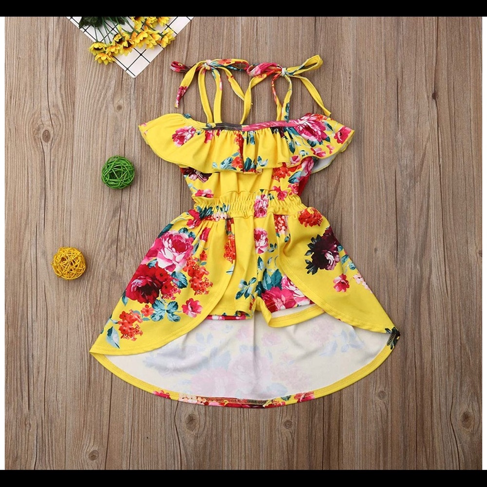 new baby hawaii print halter romper